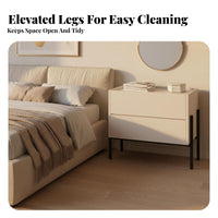 Minimalist design Transparent Multi-Level Table Space-Saving Clear U-Shaped Table Easy to Clean Nightstand Waterfall rim for Minimalists, Interior Decorators, Homeowners, Living Room, Small Spaces, Bedroom, Entryway