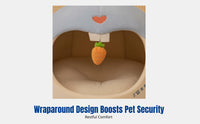 Soft-Textured Cave Bed Warm and Warm hareShaped Pet Den Semi-Enclosed Design Soft Texture for Felines, Winter Use, Sleeping
