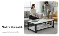 Light Luxury Feel 2-Tier Glass Coffee Table Modern design Living Room Furniture Minimalist Indoor Furnishing Easy to Clean for Office Workers, Apartment Dwellers, Homeowners, Reception Area, Lounge, Bedroom