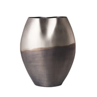 Decorative Vase Metal-Like Aluminum Vase Abstract Flower Holder for Living Room, Entryway, Mantel
