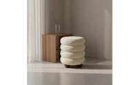 Cute Donut Design Cream Aesthetic Round Ottoman High-Density Foam Home Furniture Comfortable Seating for Girls, Bedroom
