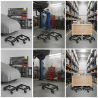 4 Pieces Vehicle Mover with Swivel Casters Compact Steel Vehicle Wheeled for Mechanics
