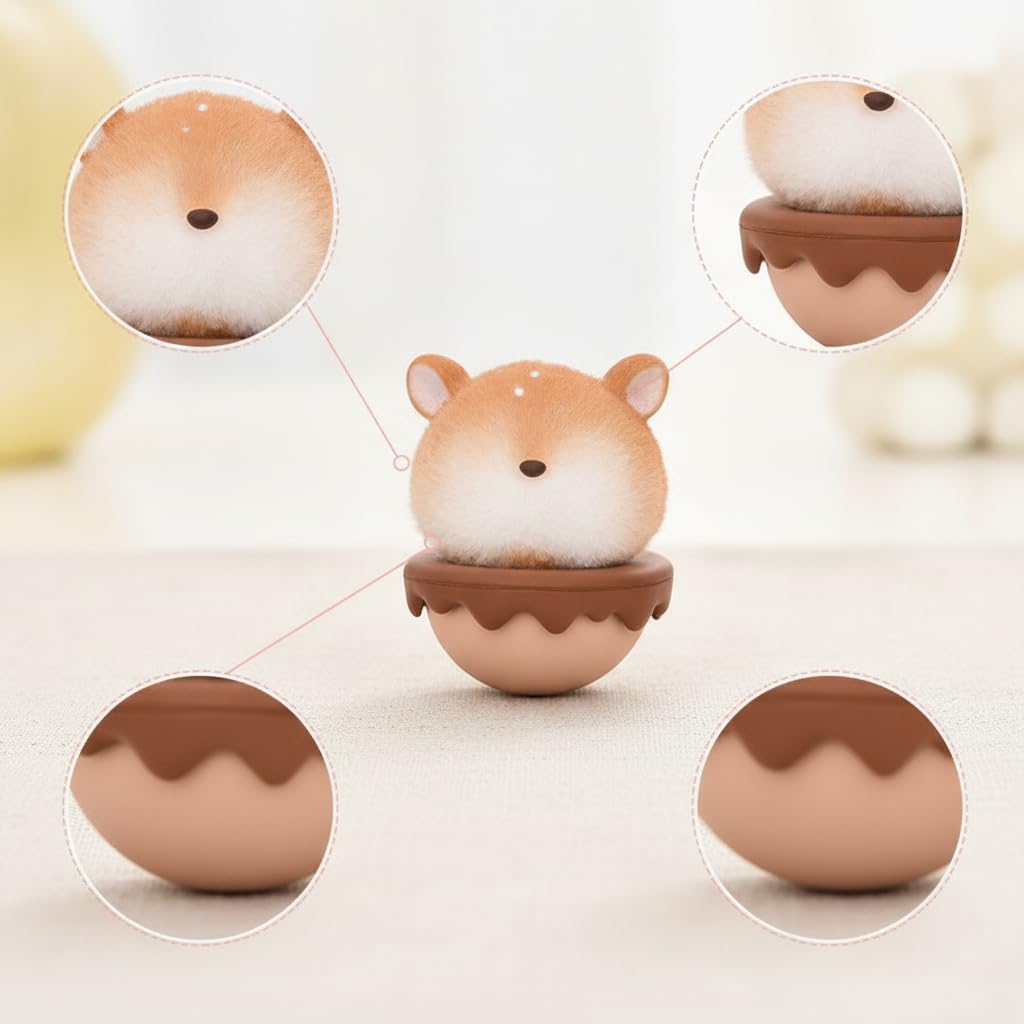 Cute Tumbler Animal Figurines for Home Decor, Living Room Desktop Ornaments, Light Luxury Girl Heart Table Display