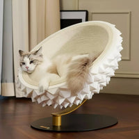 Durian Cat Scratching Bed 3 in 1 Durian Cat Bed No Shedding Pet Accessory for Cats, Indoor