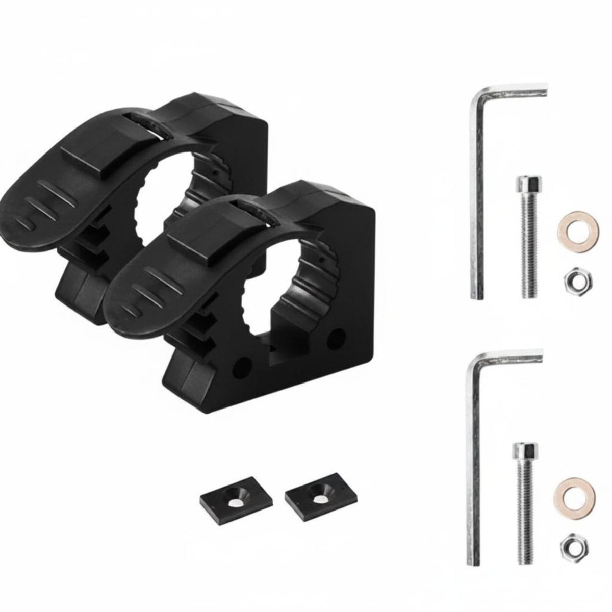 2 Pieces Easy Installation Quick Release Tool Clamp Heavy Duty Rubber Clamp Mount Wall Mount Tool Grip for Non-Road Enthusiasts, Garage, Truck Bed, Roof Rack, Workshop