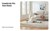 Rounded Backrest Elephant-Shaped Stool Soft Covered White Elephant Stool Padded Children's Furniture Molded Form