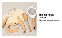 10 Pieces Kids Plaything Wooden Pretend Kitchen Set  Wooden Fine Motor Skills for Children