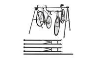 Rubber Feet V-Shaped Cycle Storage Stand Easy Assembly Freestanding 2 Bike Rack Adjustable Length Collapsible Bike Hanging Rack No Screws Required for Apartment, Exhibition