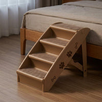 Lightweight Non-Slip Pet Steps Space-Saving Non-Slip Dog Ladder Sturdy Foldable Dog Stairs Easy to Clean for Small Dogs, Bedside, Sofa