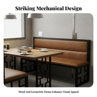 Upholstered Booth Bench Industrial Design Upholstered Bench and Table Set Sturdy Banquette Seating for Interior Designers, Restaurants, Pubs, Cafes