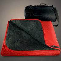 Picnic Blanket and Waterproof Camping Mat for a Family Picnic, Thickened Polyester Beach Blanket with Fleece Lining, Large Foldable Carry Bag
