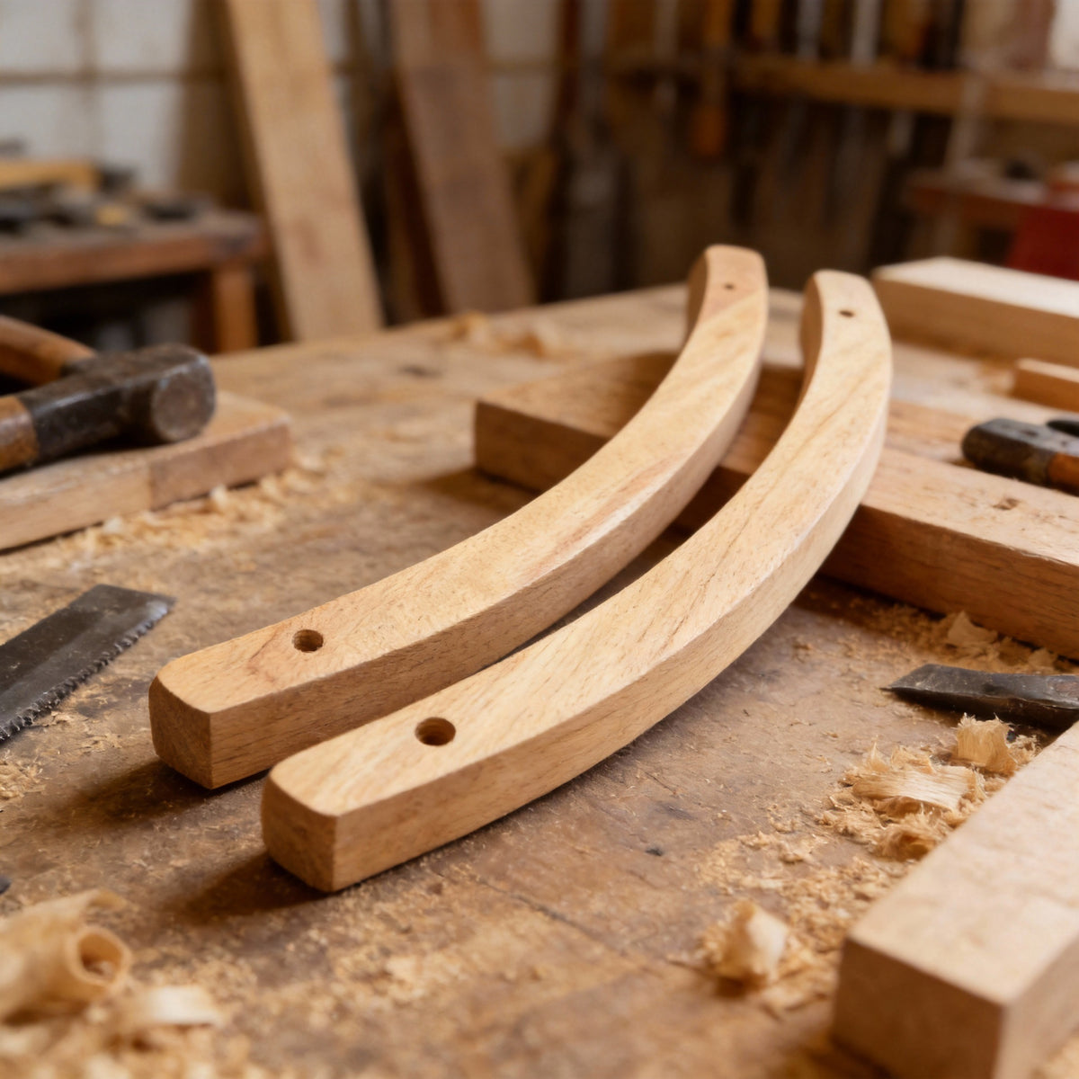 Solid Wood Rocking Chair Leg Replacement Part (Single)