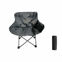 Foldable Design Padded Moon Chair Full Head and Neck Support High Back Moon Chair Ergonomic Adjustable Outdoor Lounger Stable Wide Base for Fishing
