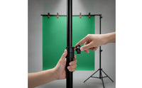 Backdrop Stand with Green Screen Adjustable Green Background Set with Stand Portable Photo Greenscreen Background for Video Filming