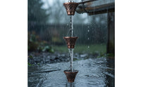 Rain Chain Textured Rain Chain with Cups Weather Resistant Downspout Replacement for Homeowners, Porch, decor