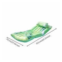 Long-Lasting PVC Material Inflatable Pool Lounger Heavy Duty Vinyl Floating Water Bed Portable for Adults, Family, Beach, Lake