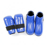 Taekwondo Guard Set Padded Hand Protectors Open Top Boot Style Foot Protectors