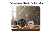 Cycle Crankset and Freewheel Set Universal Mountain Bike Crankset Cassette Kit Bike Chainring and Cassette Kit
