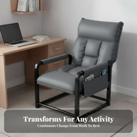 Ergonomic Design Reclining Chair with Footrest Highspine Support Reclining Gaming Chair with Footrest Includes Headrest and Lumbar Pillow Computer Seat durable Duty for Studying, Bedroom