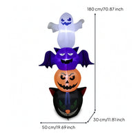 Outdoor Halloween Inflatable with Built-in Lights Lighted Halloween Decoration with Lights Giant Ornament Colorful for Garden