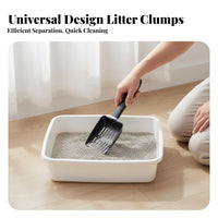 Easy to Clean Cat Litter Scoop Rust-Proof Stainless Steel Poop Scooper Efficient Sifting Metal Litter Sifter Long-Lasting