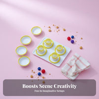 Realistic Design Dollhouse Dining Set High Intricacy Miniature Dishware Model Exquisite Intricacy S for Adults, Dollhouses