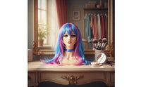 Mannequin Head with Makeup PVC Material Female Mannequin Bust and Shoulders Design for Hair Salon Owners