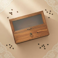 Desktop Organizer with Drawers Multi-Functional Retro Wooden Storage Box Vintage Wooden Storage Box Space-Saving Design