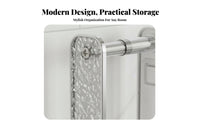 No Drilling Glacier Pattern Hanger Rack Extendable Design Drill-without Drilling Hanger Storage Rack Expandable for Renters, Homeowners