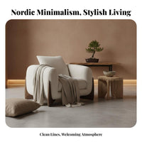 3-Seater Sofa Wabi-Sabi Inspired 3-Person Couch Nordic Design Living Room Seating for Apartment Dwellers, Young Adults, Lounge Area