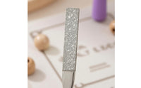 5 Pieces Assorted Tip Shapes Diamond Needle Files Metal Abrasive End Jewelry Needle Files Small-Precision Filing Diamond File Set Violet Handle