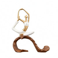 Meditation Figurine Stylized Meditation Statue Carved Female Figure Statue for Living Room
