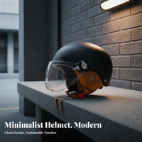Half Helmet Four-Season Open Face Helmet Impact Resistant Motorcycle Cap for Commuting