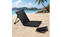 Three-Position Adjustable Folding Reclining Chair Compact Reclining Camping Chair Lightweight Foldable Lawn Recliner Oxford Cloth for Tent Use