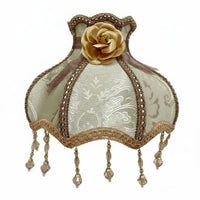 Retro Design Beaded Fringe Lampshade Handmade Craftsmanship Lamp Cover for Bedroom