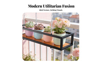 Space-Saving Design utilitarian Chain-Suspended Planter Multi-Functional utilitarian Ceiling Mount adaptable Use Hanging Shelf strongDuty for Plant lovers, Interior Designers, Balcony, Cafe, Restaurant, Living Room