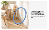 Soft Spring Waist Hoop Elastic clothCovered Hoop Comfortable to Wear Workout Gear Self-Locking Metal Joint