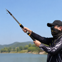 Carbon Fiber Fishing Pole, Telescopic Fishing Rod for Travel, Portable Fishing Pole for Carp Fishing, Freshwater & Saltwater