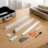 Guitar Maintenance Kit Versatile Guitar Luthier Setup Tool Kit Professional Notched Straight Edge for Guitarists, Beginners, Workshop, Home Studio