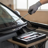 7 Pieces Automotive Windshield Glass Removal Kit with Tray Handheld Windshield Removal Tool Kit High-Performance Suction Cup Impact-Resistant for Mechanics