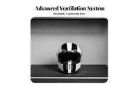 Shock Resistant Retro Full-Face Helmet Removable Washable Liner Carbon Fiber Motorcycle Helmet Breathable Safety Gear Quick Release Buckle for Cruiser Riders, Men, Women, Autumn Winter Riding, Daily Commute