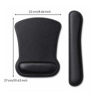 Stitched Edges Keyboard Mouse Pad Set Padded Mouse Wrist Rest Set Smooth Finish Keyboard Wrist Rest Cushioned for Desk Use
