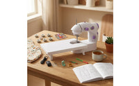 Electric Mini Sewing Machine Compact Desktop Sewing Machine Portable Stitch Tool Extension Table Easy to Use