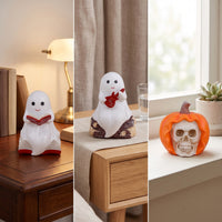 Illuminated Figurine with Light Warm Glow Night Light Ambient Lighted Lamp Glowing for Halloween, Desk, Nightstand
