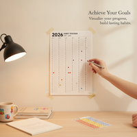 2026 Self-Discipline Habit Tracker Wall Calendar for Students