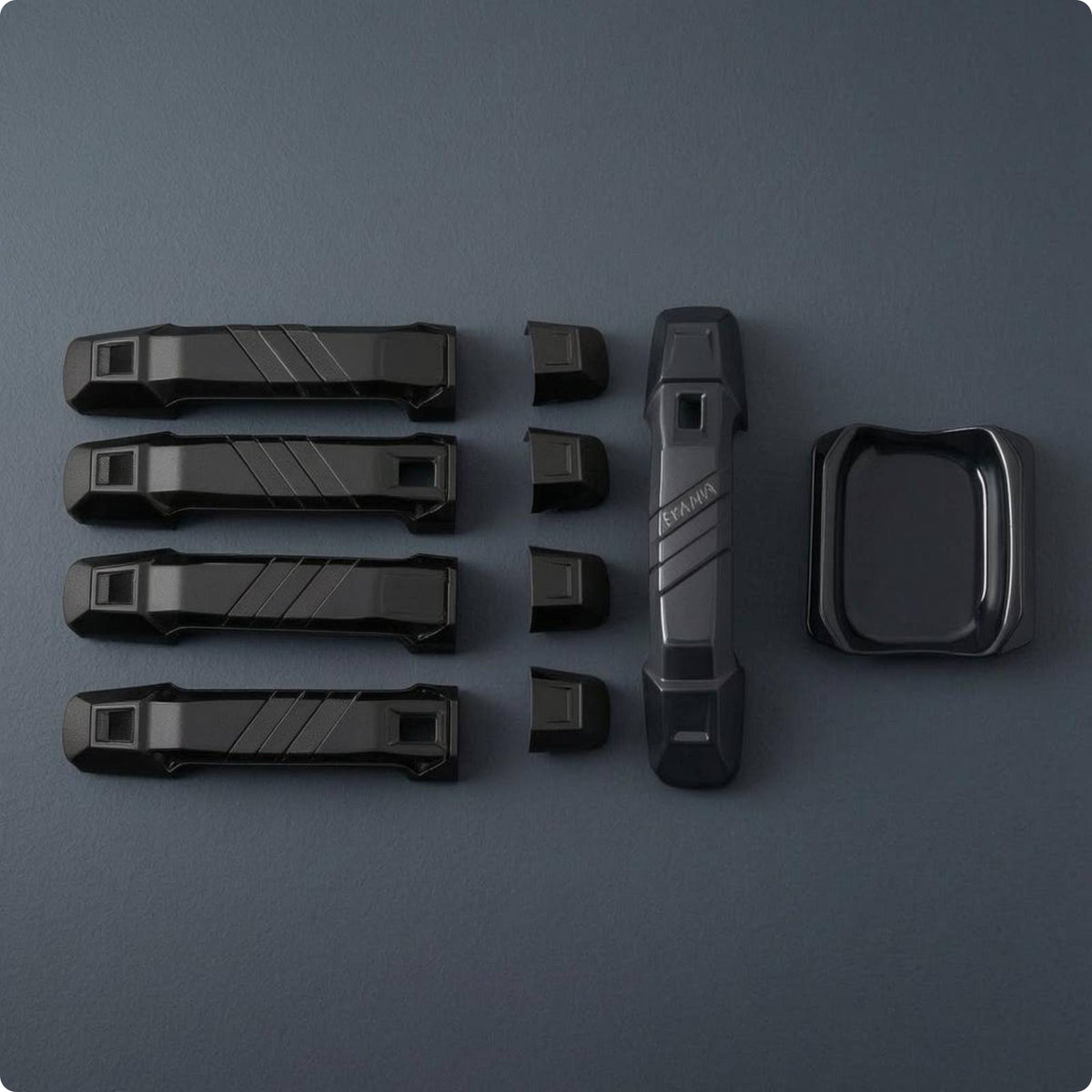 10 Pieces Door Handle Trim Cover Molded Detailing Tailgate Trim Cover Car Accessory Long-Lasting ABS Plastic Weather Resistant