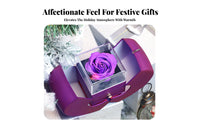 Jewelry Box Multi-Functional Storage Timeless Floral Keepsake Jewelry Box Clear Acrylic Cover Enduring Floral Case for Mom, Christmas