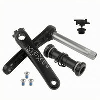 Aluminum Alloy Wide-Tire Bike Crankset Threaded Bolt Holes Winter Bike Crankset Included Bolts