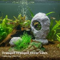 Fish Tank Landscape Stone Realistic Design Simulation Rockery Ornament Freshwater and Saltwater Aquarium Resin Rockery for Bonsai Landscaping
