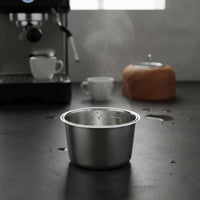 Food Grade Material 51mm Espresso Filter Basket Easy to Clean Stainless Steel Coffee Powder Bowl for Cafe